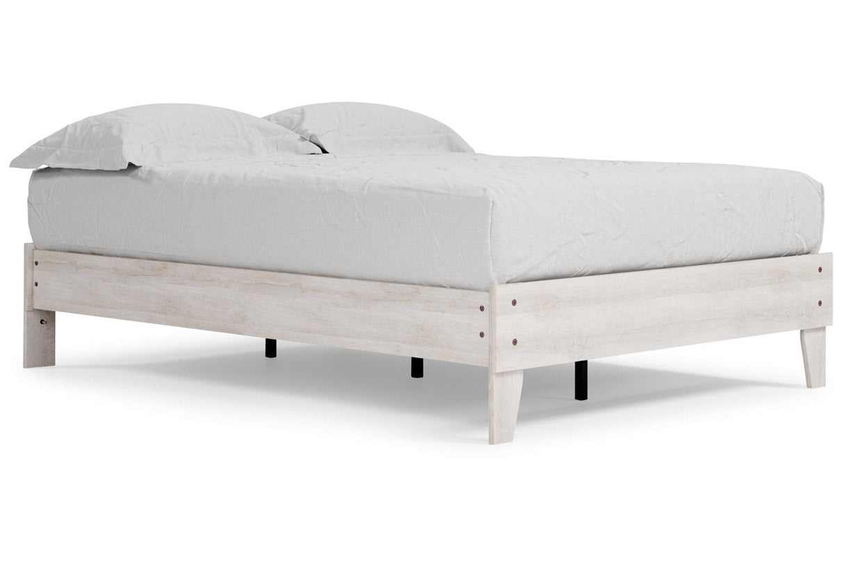 Shawburn Whitewash Full Platform Bed