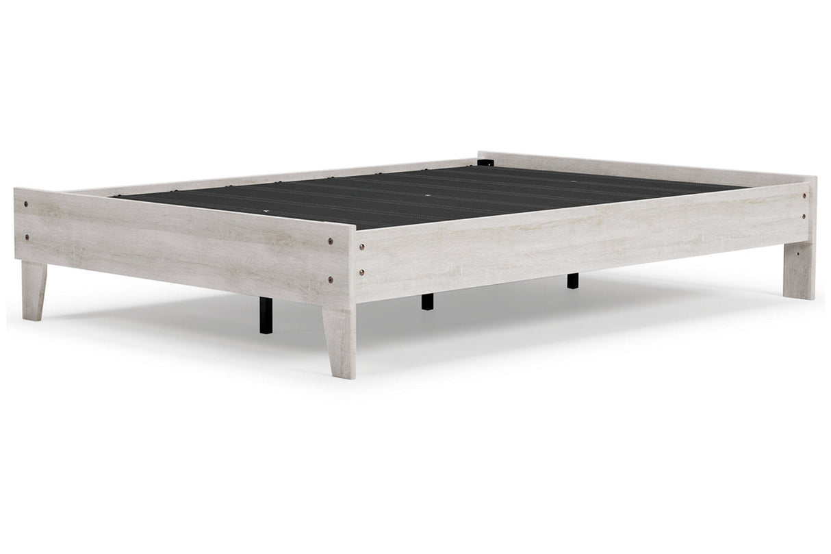 Shawburn Whitewash Full Platform Bed