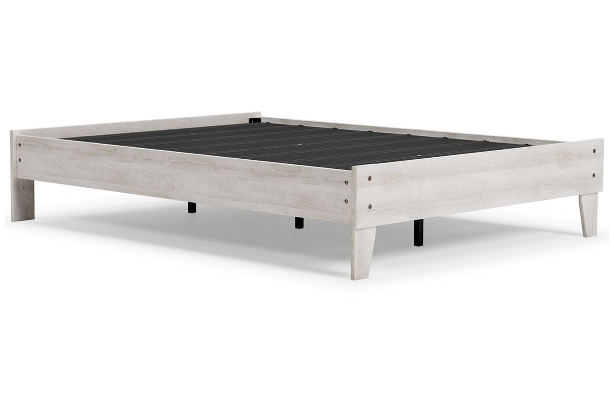 Shawburn Whitewash Full Platform Bed