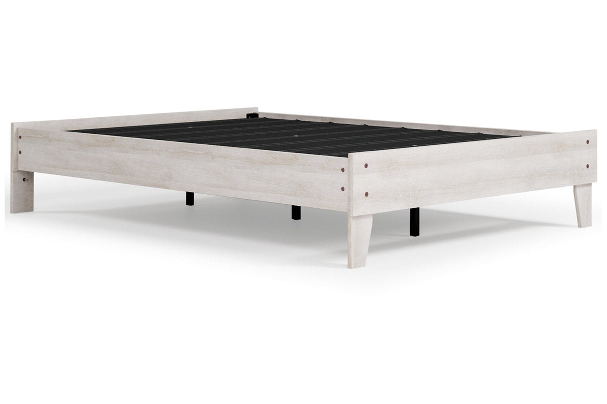 Shawburn Whitewash Full Platform Bed