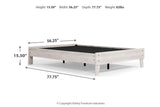 Shawburn Whitewash Full Platform Bed