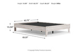 Shawburn Whitewash Queen Platform Bed