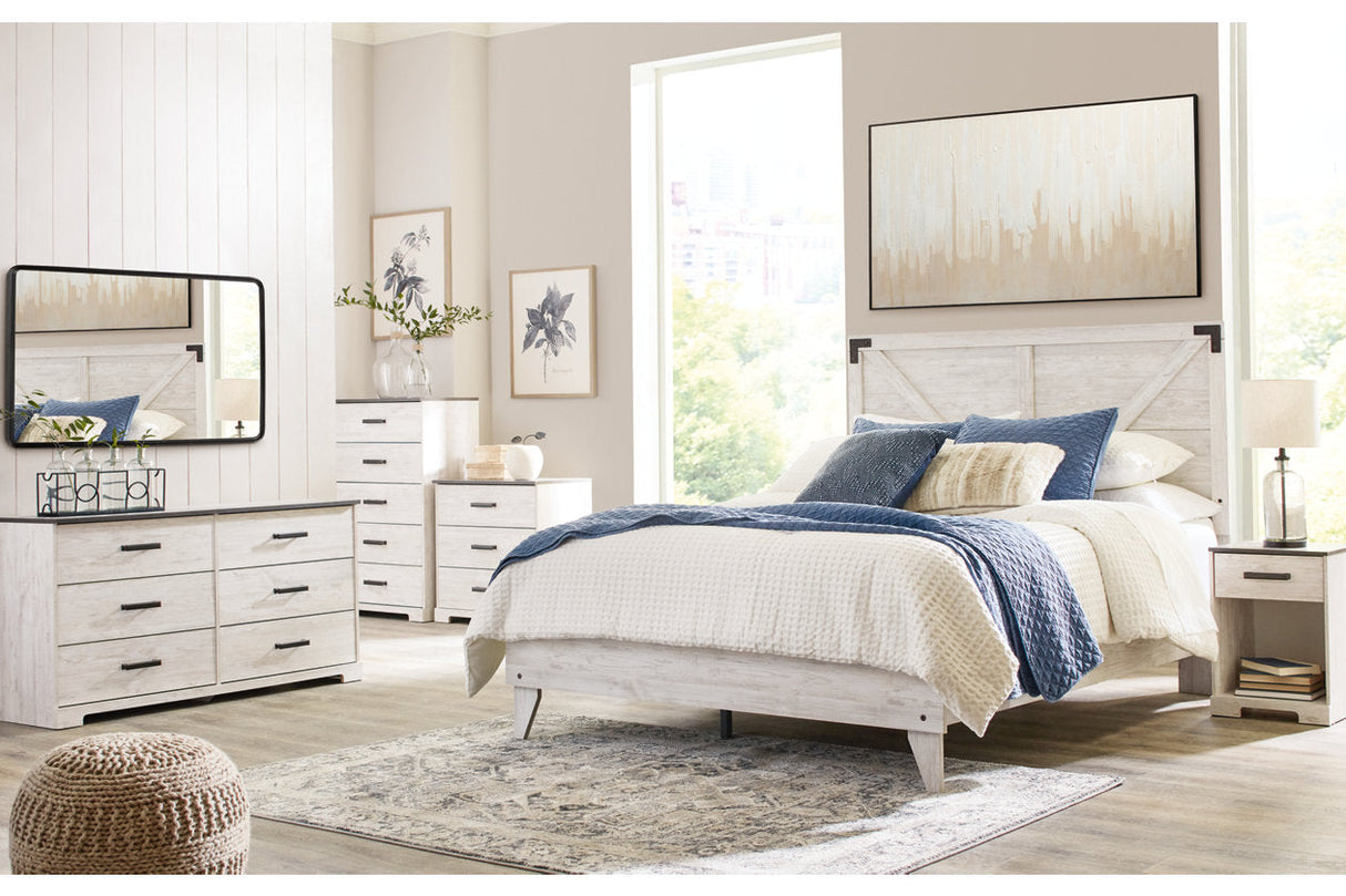 Shawburn Whitewash/Charcoal Gray Dresser