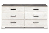 Shawburn Whitewash/Charcoal Gray Dresser