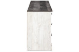 Shawburn Whitewash/Charcoal Gray Dresser