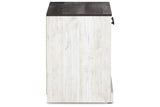 Shawburn Whitewash/Charcoal Gray Nightstand