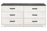 Shawburn Whitewash/Charcoal Gray Dresser