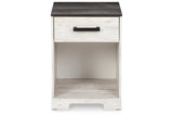 Shawburn Whitewash/Charcoal Gray Nightstand