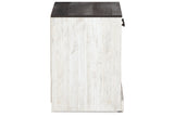 Shawburn Whitewash/Charcoal Gray Nightstand