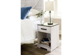 Shawburn Whitewash/Charcoal Gray Nightstand