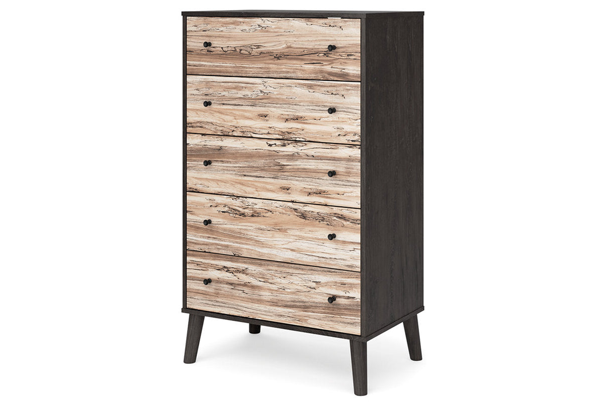 Piperton Two-tone Brown/Black Chest of Drawers