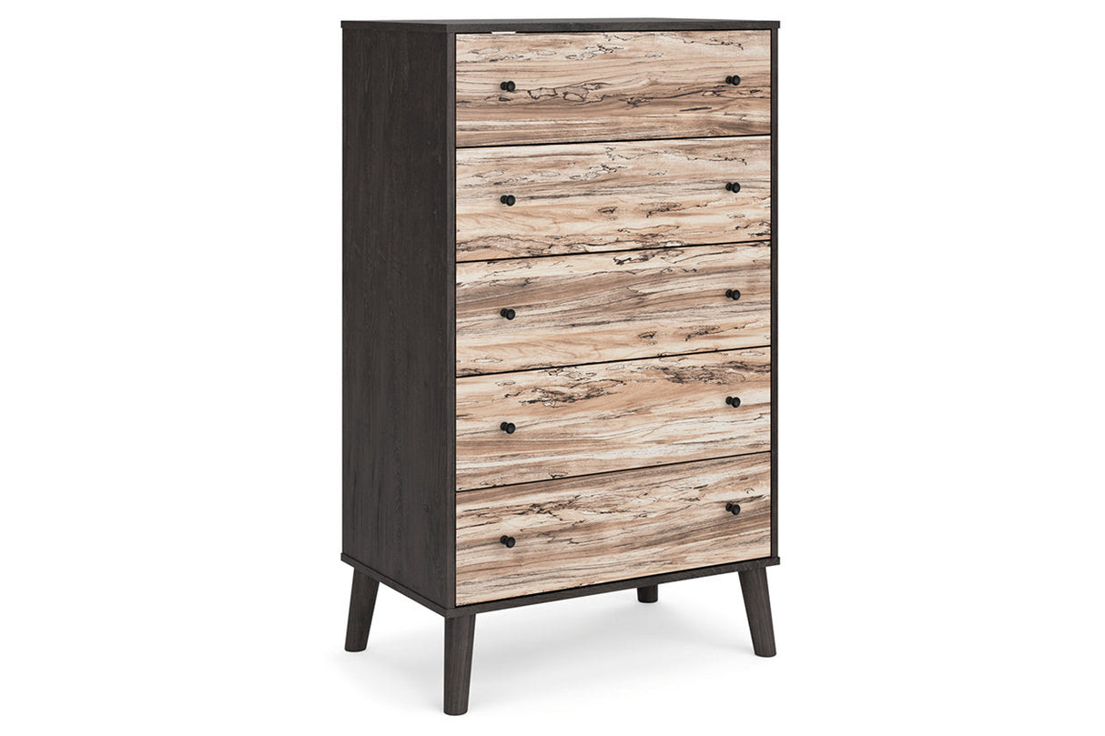 Piperton Two-tone Brown/Black Chest of Drawers