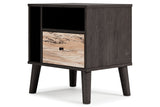 Piperton Two-tone Brown/Black Nightstand