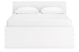 Onita White Queen Platform Bed with 2 Side Storage