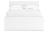 Onita White Full Panel Platform Bed with 1 Side Storage