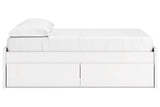 Onita White Full Platform Bed with 1 Side Storage