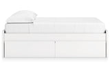 Onita White Full Platform Bed with 2 Side Storage