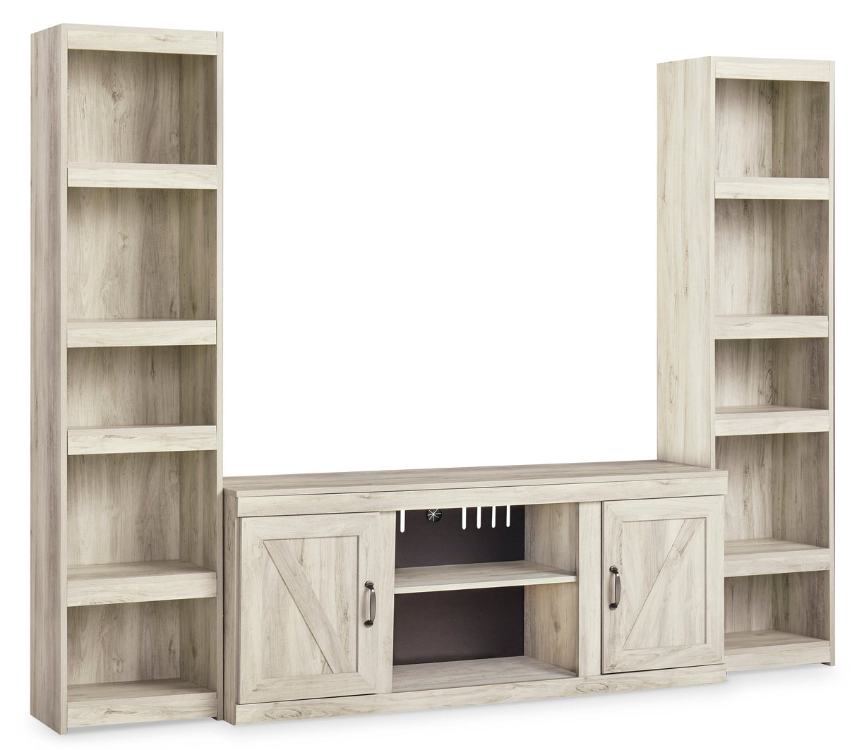 Bellaby Whitewash 3-Piece Entertainment Center