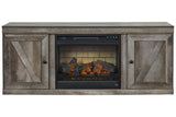 Wynnlow Gray TV Stand with Electric Fireplace