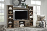 Trinell Brown 4-Piece Entertainment Center