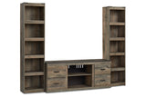 Trinell Brown 3-Piece Entertainment Center