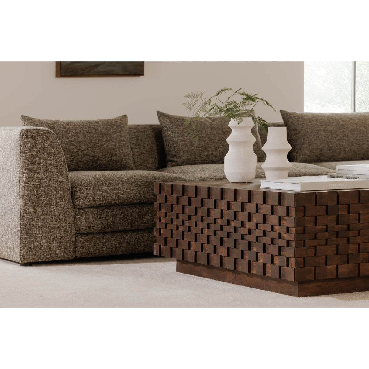 Easton Brown Storage Coffee Table by Moe's Home at Eve Furniture