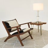 Echo Brushed Nickel Table Lamp with On/Off Switch Clear Glass Body Metal Base by Ashcroft Imports at Eve Furniture