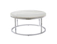 Echo White Marble Top Round Cocktail Table by Steve Silver at Eve Furniture