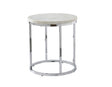 Echo White Marble Top Round End Table by Steve Silver at Eve Furniture
