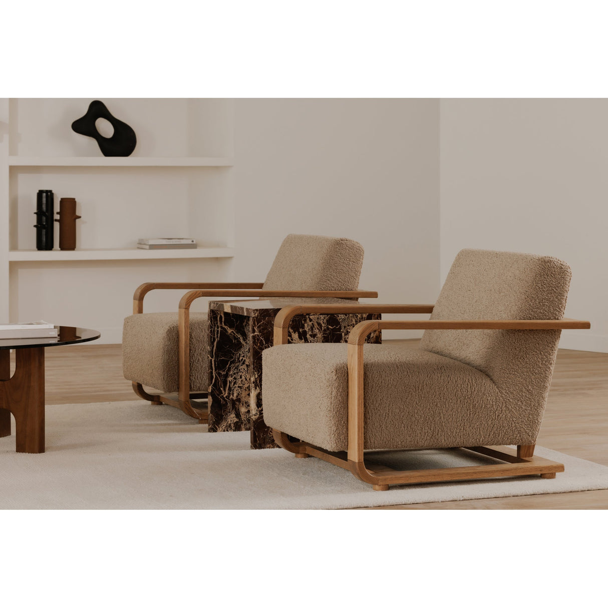 Eckersley Beige Lounge Chair by Moe's Home at Eve Furniture