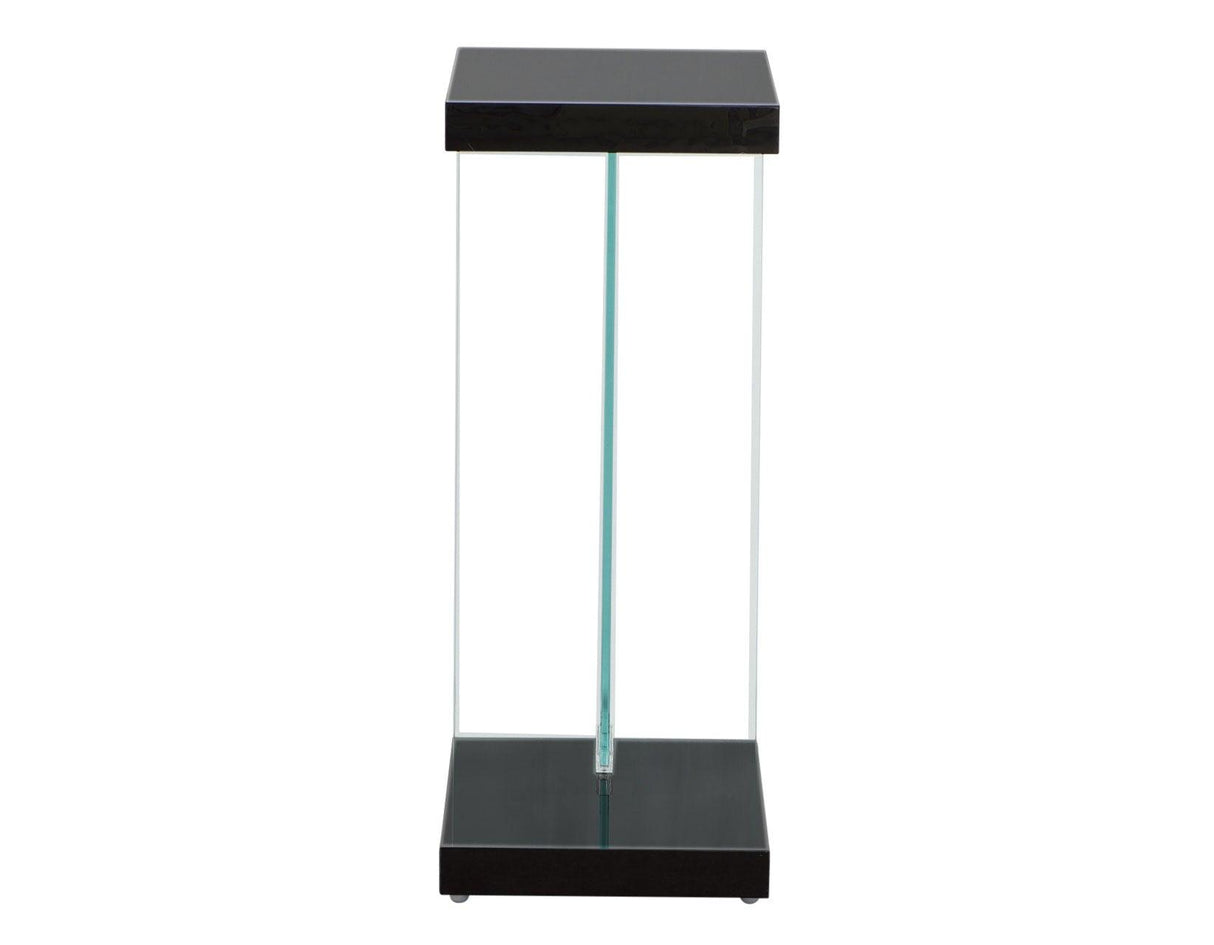 Elaina Chair Side End Table, Glossy Black by Steve Silver at Eve Furniture