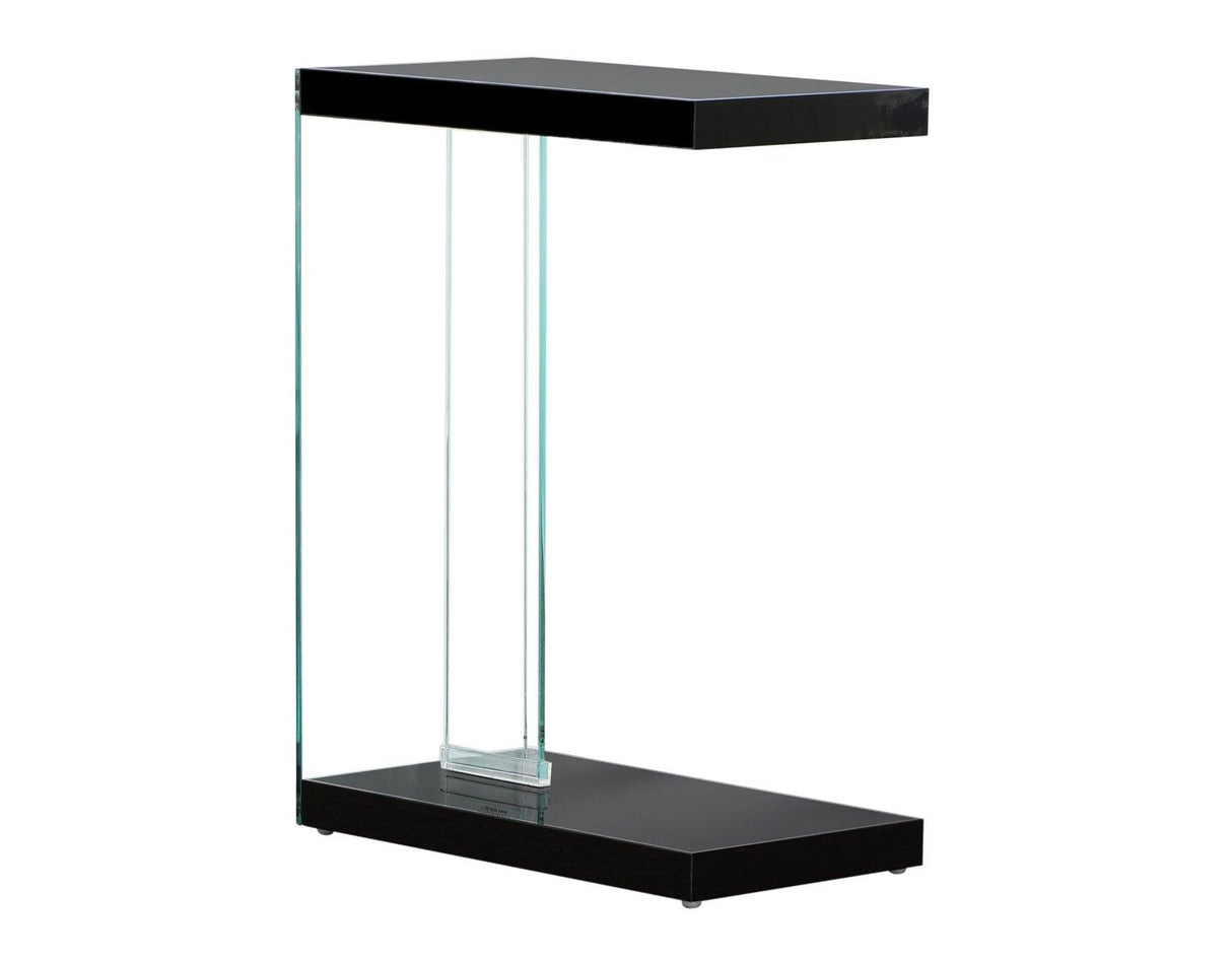 Elaina Chair Side End Table, Glossy Black by Steve Silver at Eve Furniture