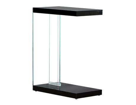 Elaina Chair Side End Table, Glossy Black by Steve Silver at Eve Furniture
