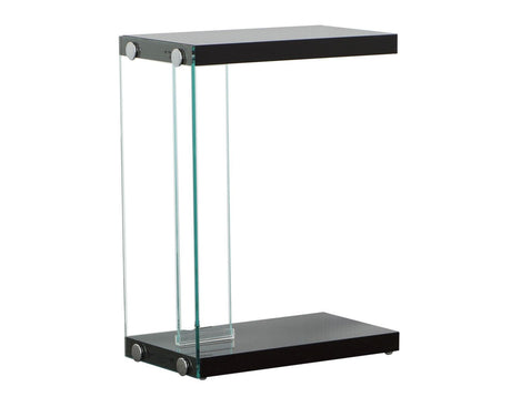 Elaina Chair Side End Table, Glossy Black by Steve Silver at Eve Furniture