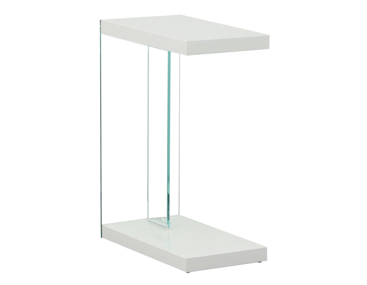 Elaina Chair Side End Table, Glossy White by Steve Silver at Eve Furniture