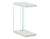 Elaina Chair Side End Table, Glossy White by Steve Silver at Eve Furniture