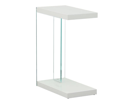 Elaina Chair Side End Table, Glossy White by Steve Silver at Eve Furniture