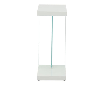 Elaina Chair Side End Table, Glossy White by Steve Silver at Eve Furniture
