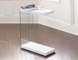 Elaina Chair Side End Table, Glossy White by Steve Silver at Eve Furniture