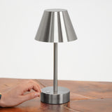 Elegance Rechargeable LED Table Lamp Brushed Nickel LED Touch Switch by Ashcroft Imports at Eve Furniture