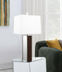 Elena Brown 30-inch Square Tapered Mirrored Table Lamp by Coaster at Eve Furniture