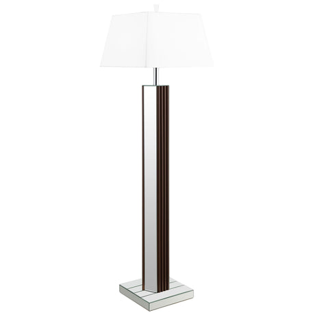 Elena Brown 67-inch Square Tapered Mirrored Floor Lamp by Coaster at Eve Furniture