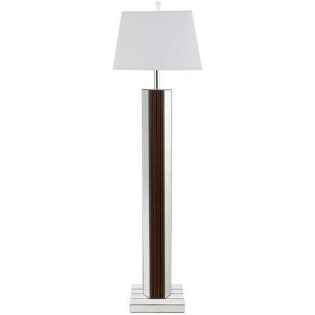 Elena Brown 67-inch Square Tapered Mirrored Floor Lamp by Coaster at Eve Furniture