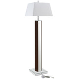 Elena Brown 67-inch Square Tapered Mirrored Floor Lamp by Coaster at Eve Furniture