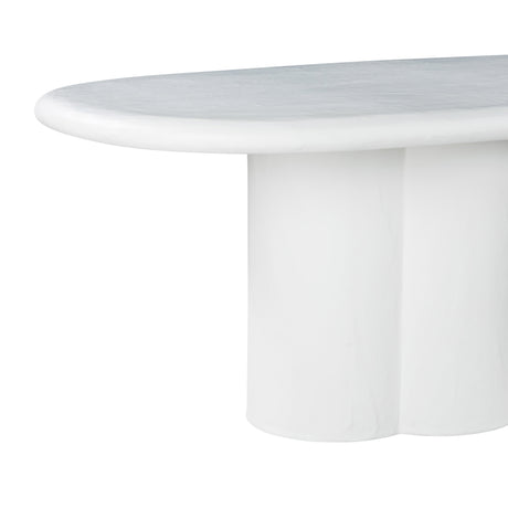 Elika Faux Plaster Indoor / Outdoor 80" Oval Dining Table by TOV Furniture at Eve Furniture