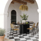 Elika Faux Plaster Indoor / Outdoor 80" Oval Dining Table by TOV Furniture at Eve Furniture