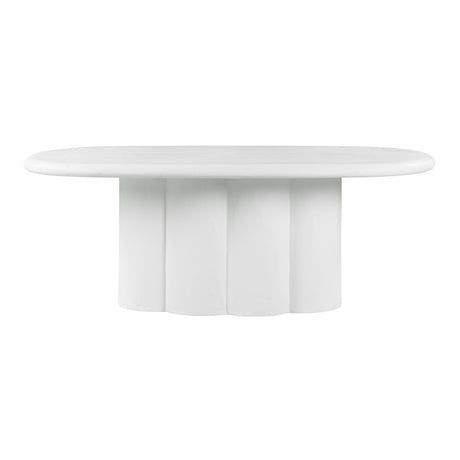 Elika Faux Plaster Indoor / Outdoor 80" Oval Dining Table by TOV Furniture at Eve Furniture