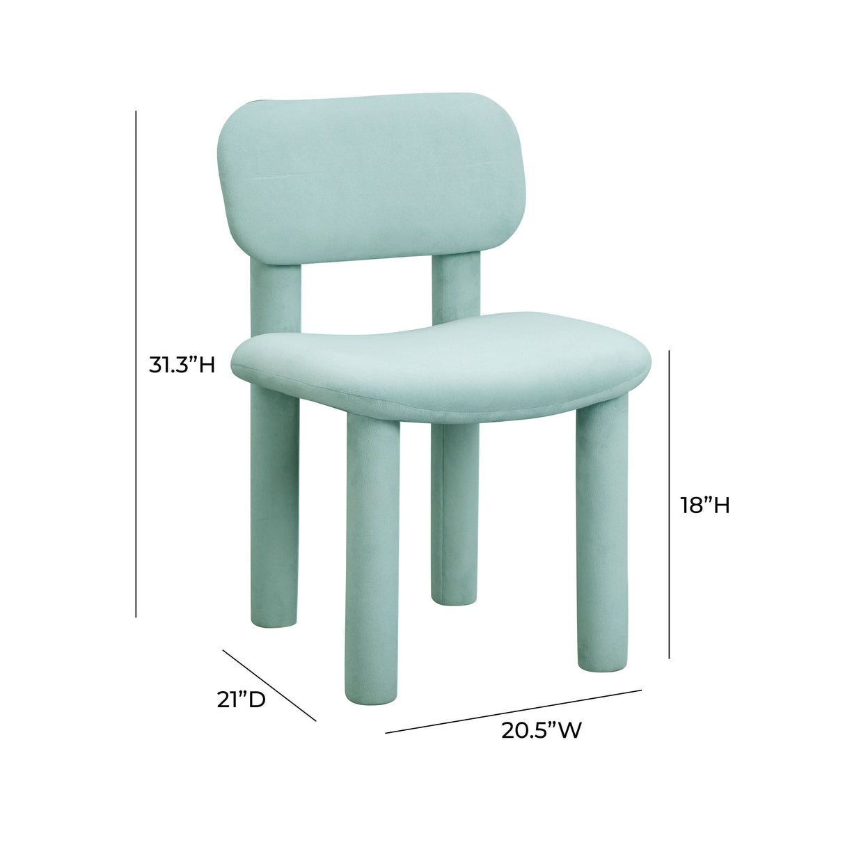 Elise Performance Velvet Dining Chair by TOV Furniture at Eve Furniture