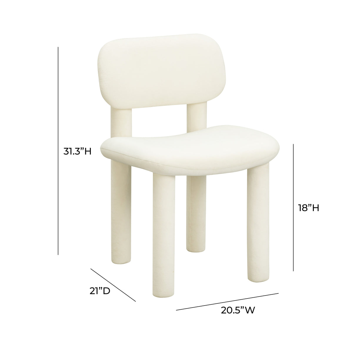 Elise Performance Velvet Dining Chair by TOV Furniture at Eve Furniture