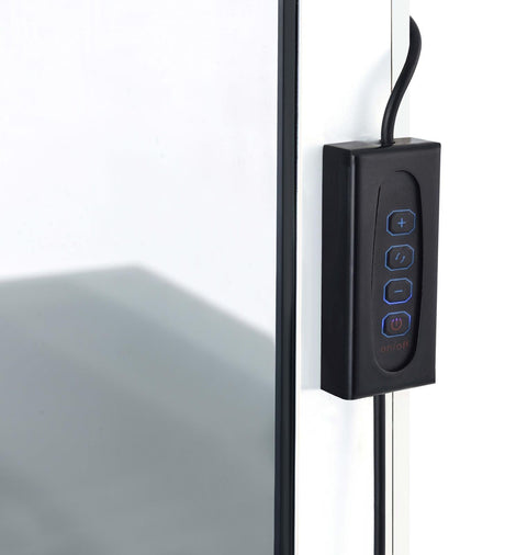 Eliza White and Chrome 2-piece Vanity Set with Hollywood Lighting by Coaster at Eve Furniture